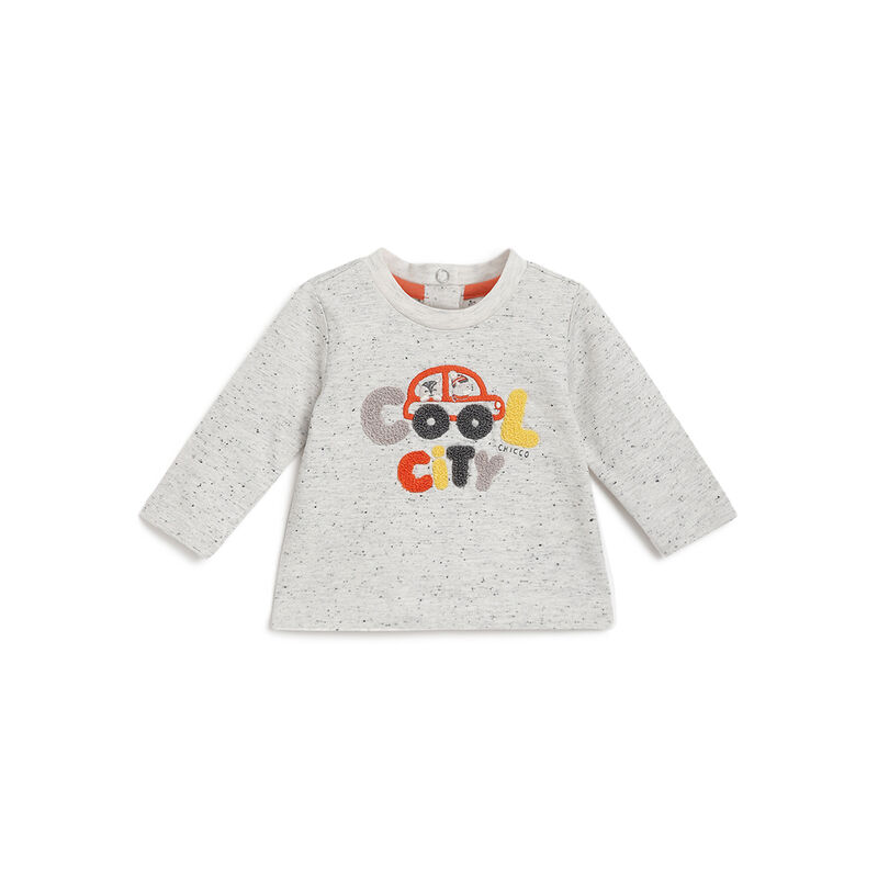 Boys Light Grey Printed Long Sleeve T-Shirt image number 0